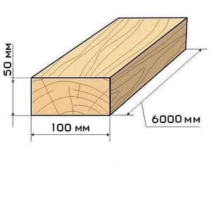 Доска обрезная 50х100х6000 ТУ